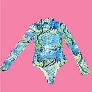 Marble Body Suit NWOT